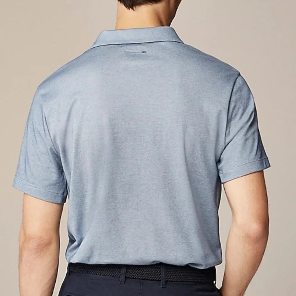 J crew Oxford blue Performance polo shirt with COOLMAX®